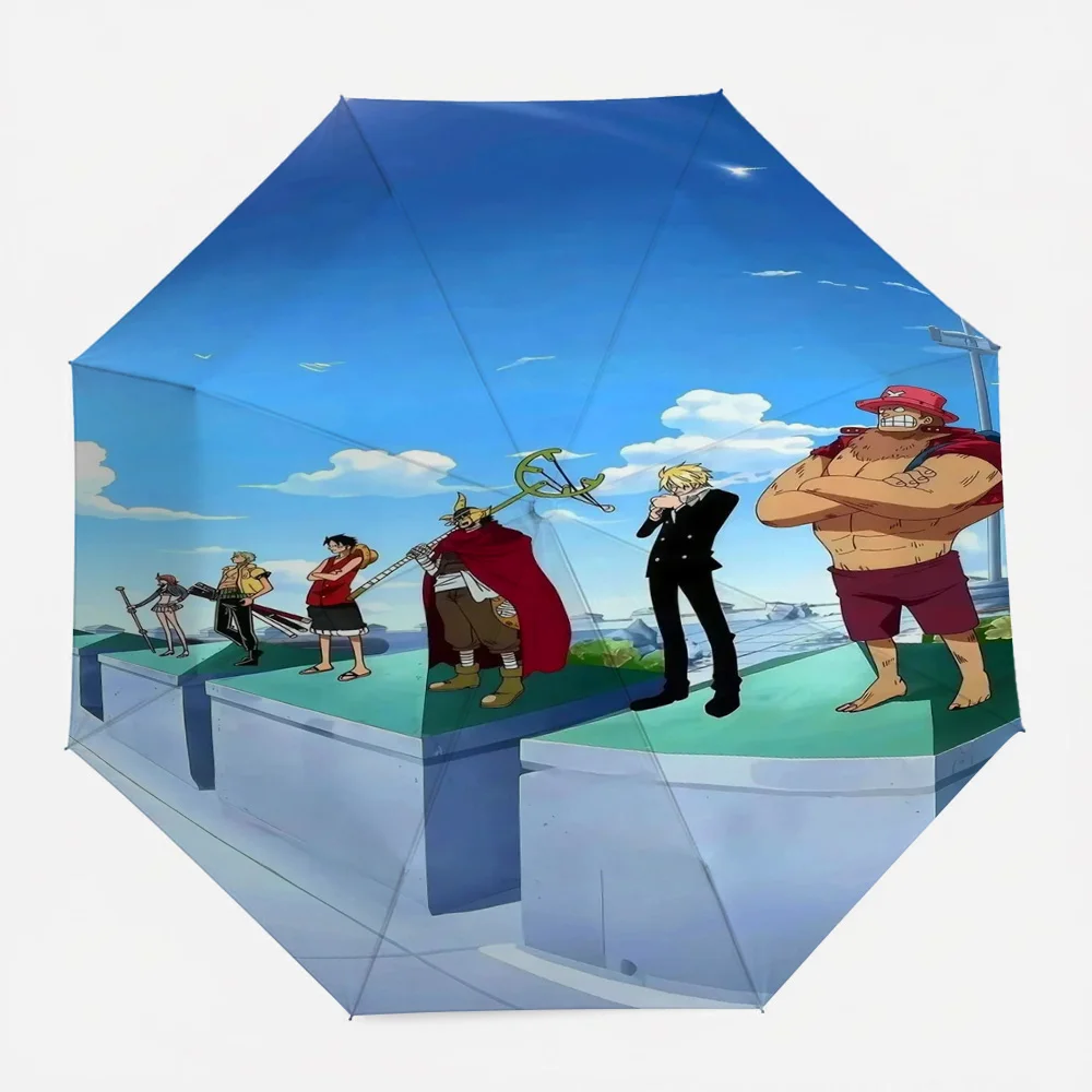 

Автоматический складной зонт с изображением персонажей One Piece: Нами, Усопп, Луффи, Согекинг, Санжи, Чоппер, сцена из Арка Воды 7, аниме-арт