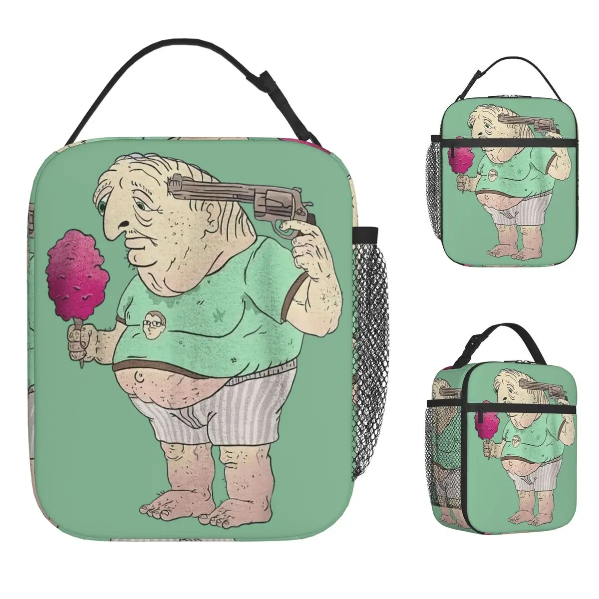 

Desmond Smiling Friends Candy Lunch Bag Cute Lunch Box Дорожные термосумки на молнии для мужчин Водонепроницаемая дизайнерская сумка-холодильник