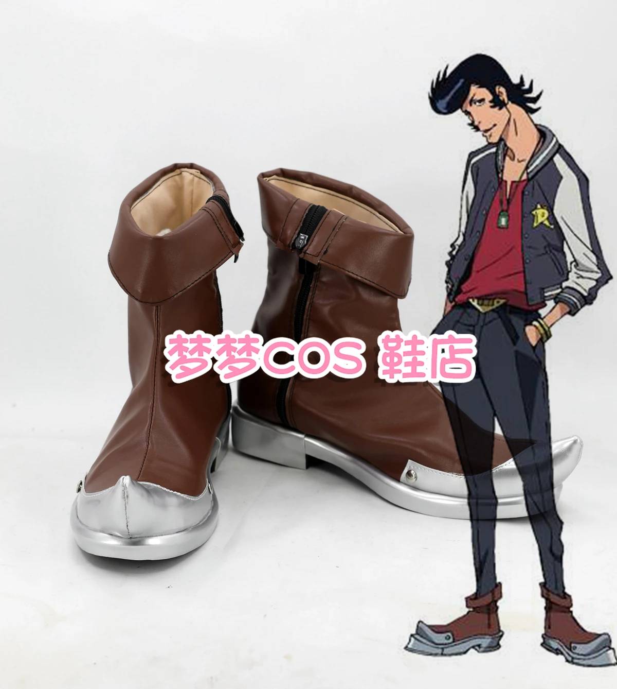 

Space Dandy Dandy Cosplay Shoes Boots Halloween Carnival Party Adult Men PU Leather Boots