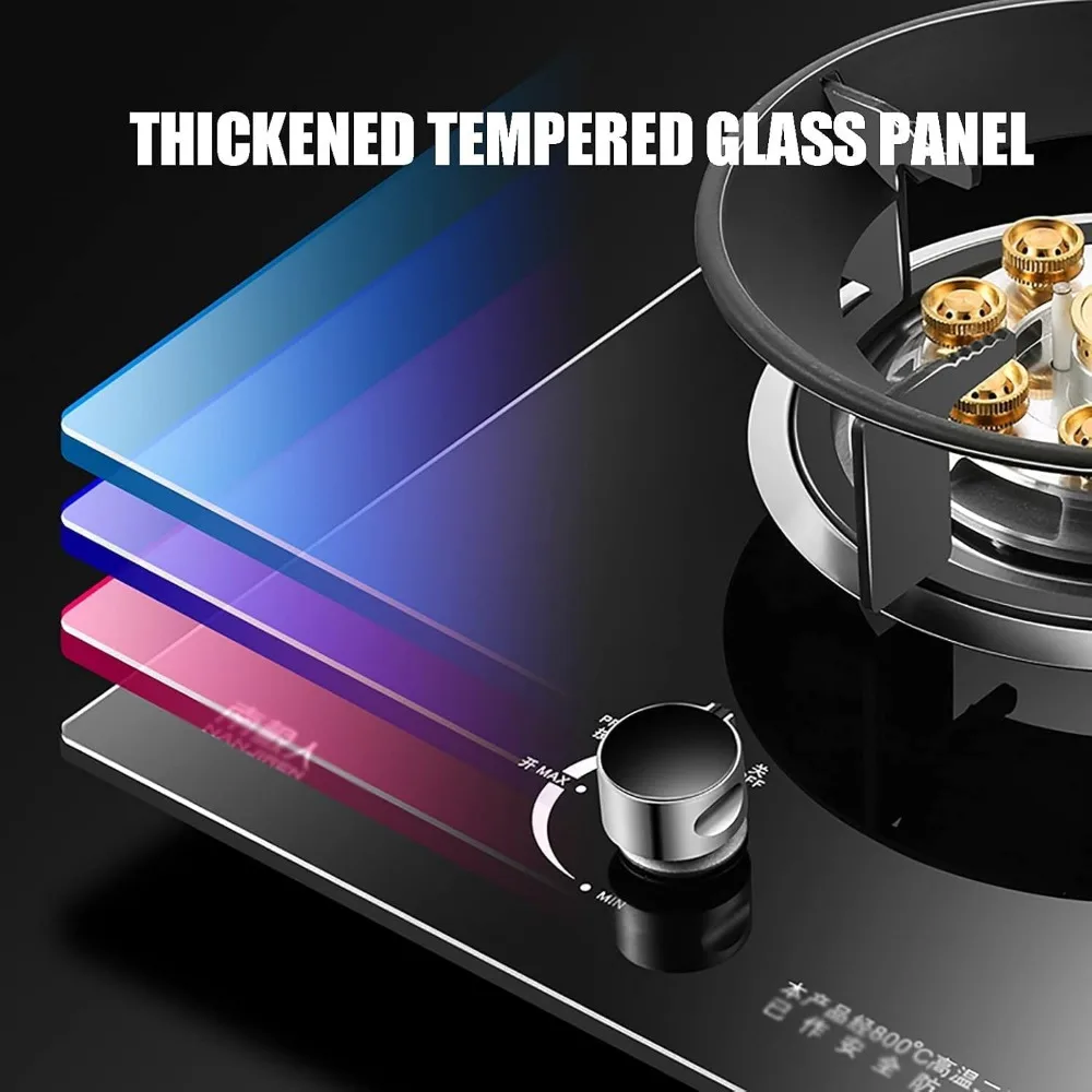 Kompor Gas Profesional Built-in untuk Dapur Rumah Tangga 1 Tungku Kompor Gas Meja dengan Tampilan Modern Tombol Paduan Seng Pengaman Api