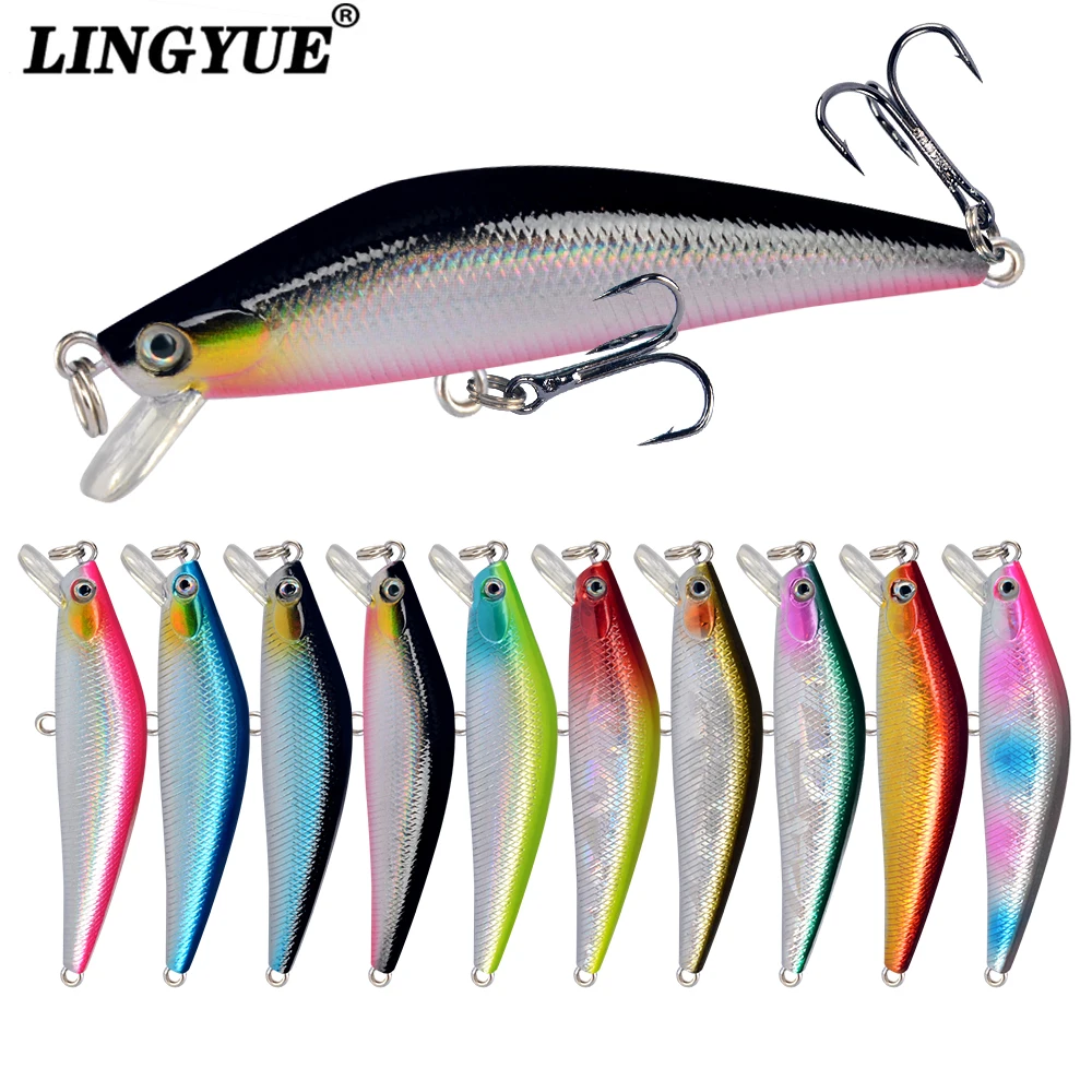 1pc Floating Minnow Hard Bait Wobblers for Fishing Seabass T