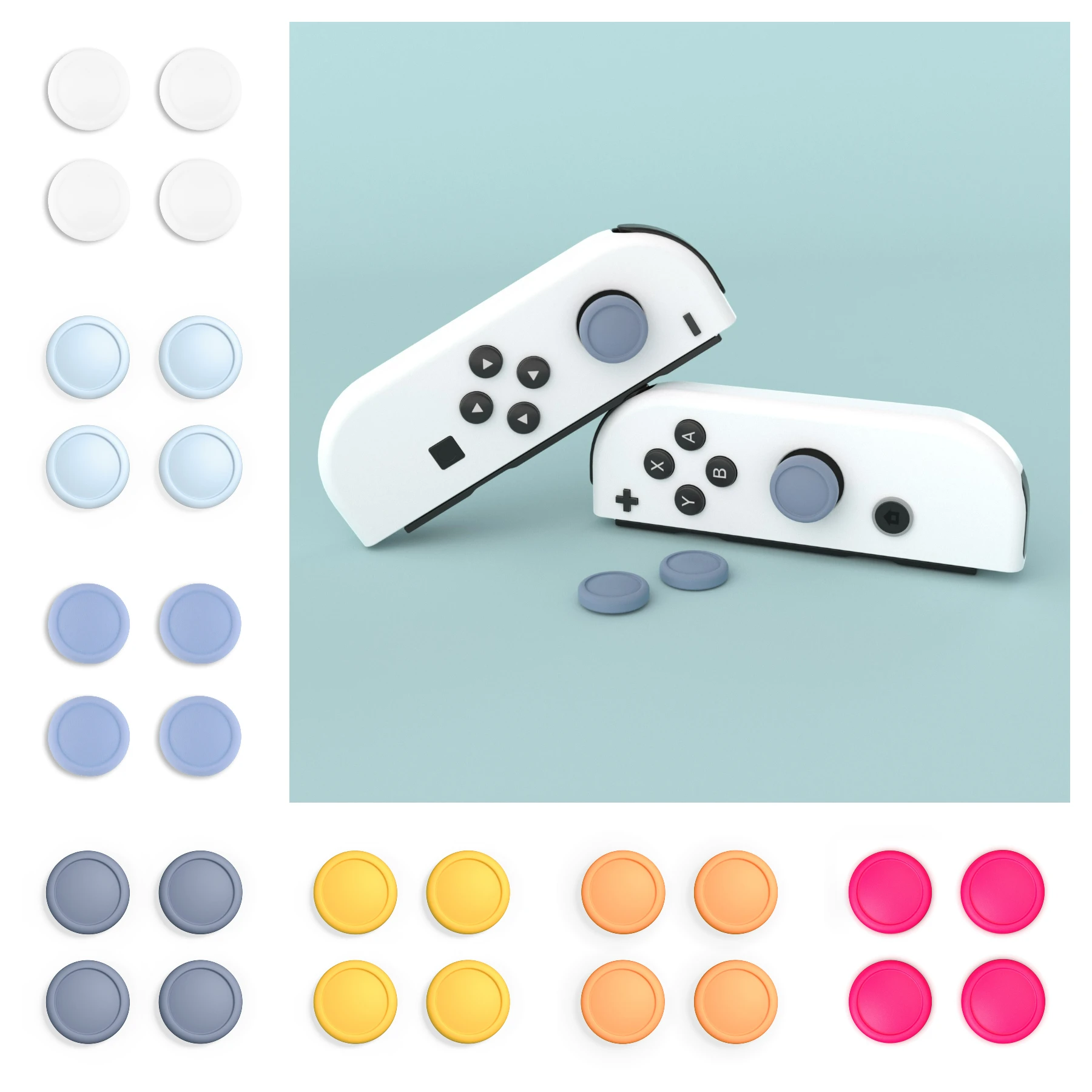 

eXtremeRate PlayVital Joystick Caps for NS, Thumb Stick Caps for Switch Lite, Joycon Thumb Grip for Switch OLED - Single Series