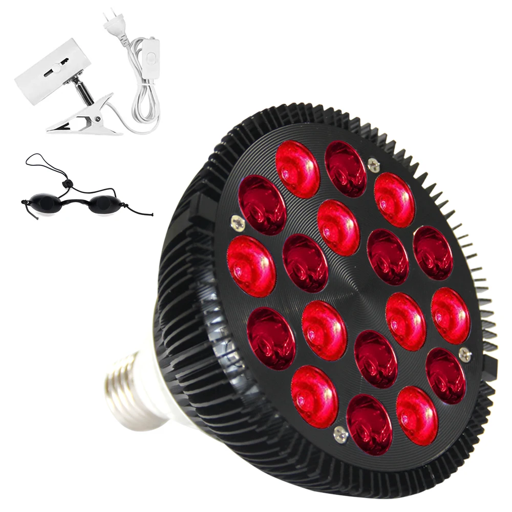 E27 54W Red Light LED Massage Therapy Lamp 660nm 850nm Near Infrared Therapy Light LED Lamp/ Red Light Grow LED Bulb