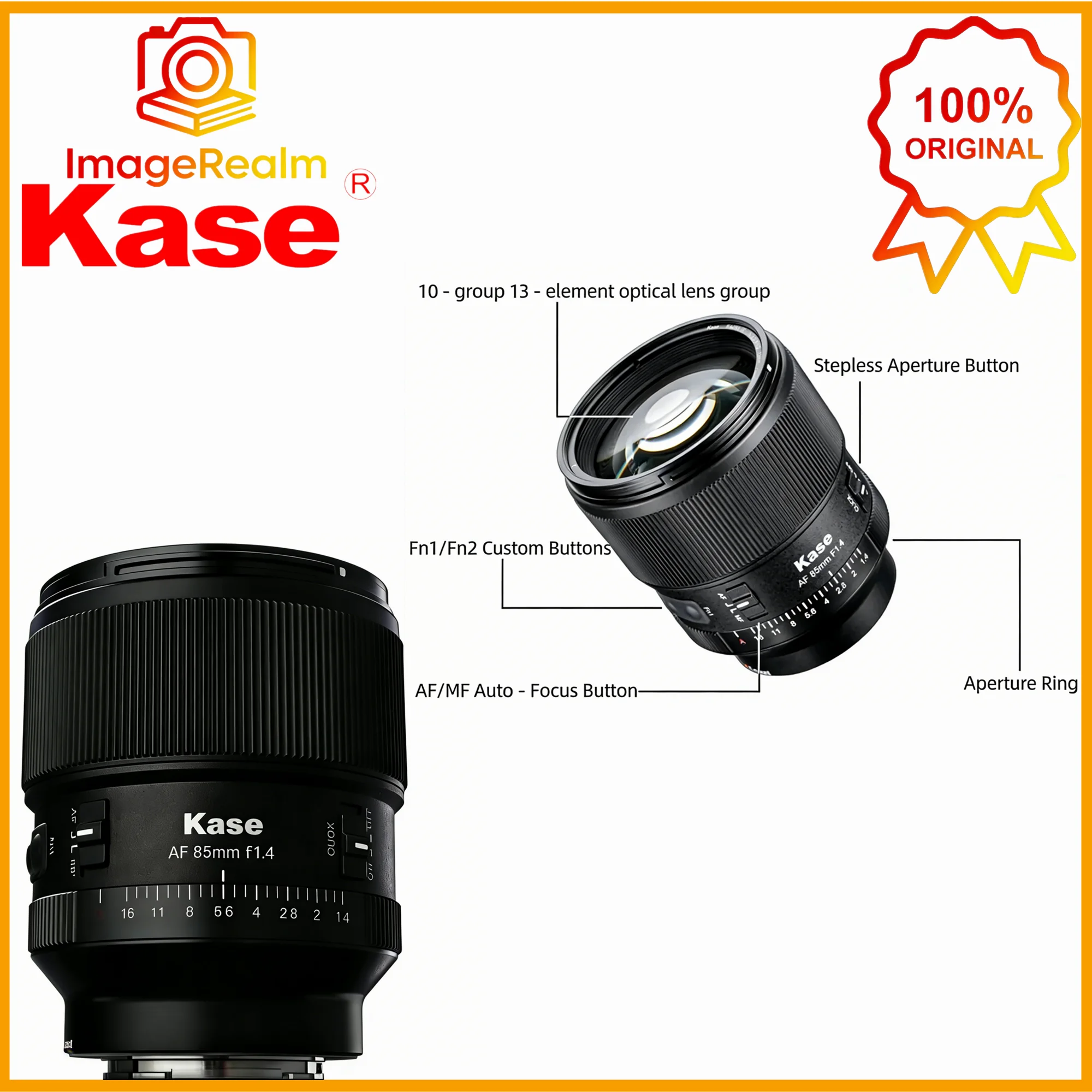 

Объектив Kase AF 85mm f/1.4 для полнокадровых камер: красивое боке, превосходное качество изображения, золотистое фокусное расстояние для Sony E, Nikon Z, Fuji X