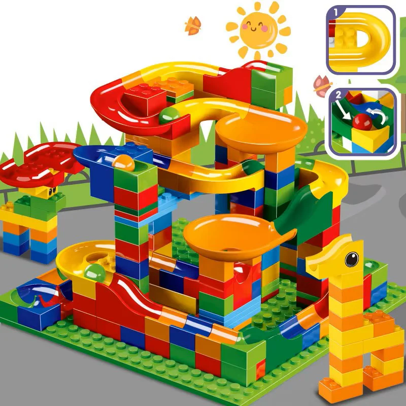 

Children's Slide Small Block Block Assembly Particles DIY Educational Toy Gift Children's Slide Small Block Block Assembly Parti