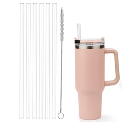 6 Pack Replacement Straws Compatible Stanley 40oz Tumbler, Plastic Straws for Stanley Adventure Quencher Travel Tumbler(NO CUP)