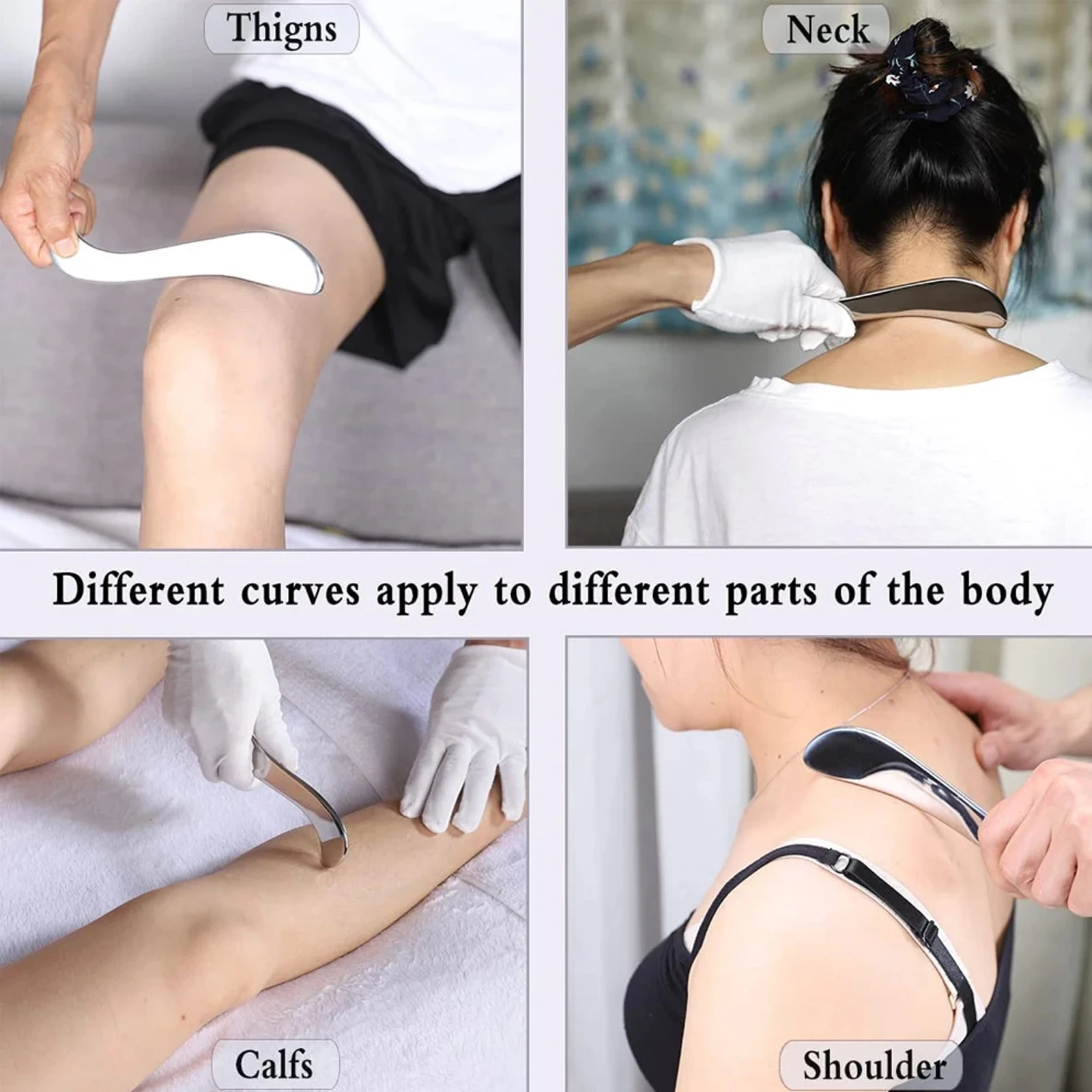 Aço inoxidável guasha raspador muscular ferramenta idm ferramentas de raspagem miofascial drenagem linfática massageador ferramenta de massagem de tecido macio