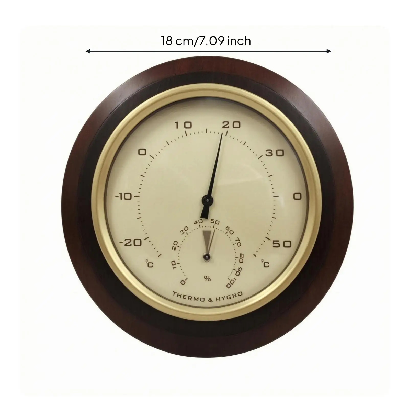 Hygrometer Dial Double Pointer Analog Thermometer Weather Meter
