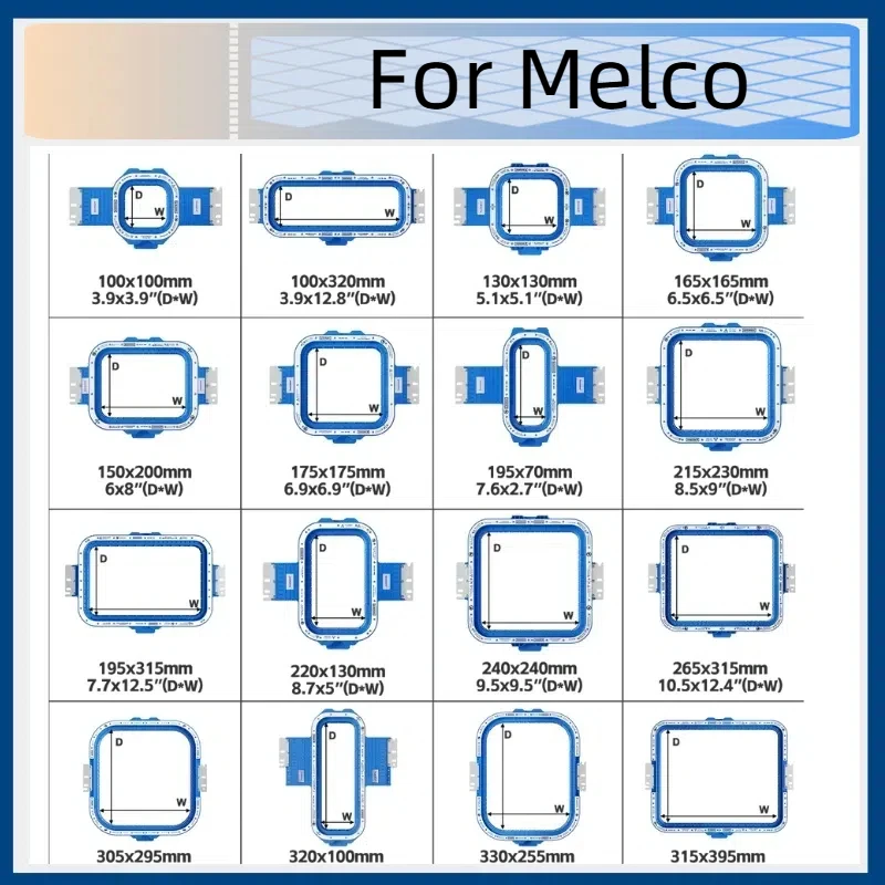 For Melco Magnetic Hoops Melco EMT16 Bravo Amaya Embroidery Machine Mighty Hoop Magnet Frames Hoopmaster