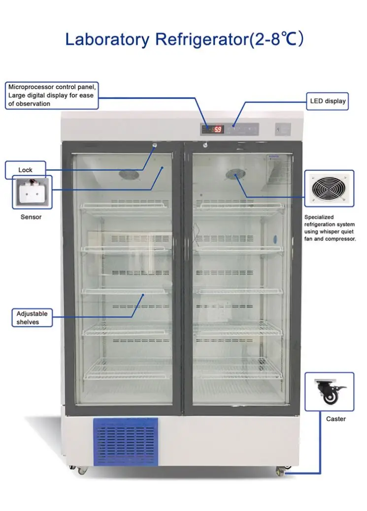 Medical 2~ 8 C pharmaceutical refrigerator 118l  refrigerator