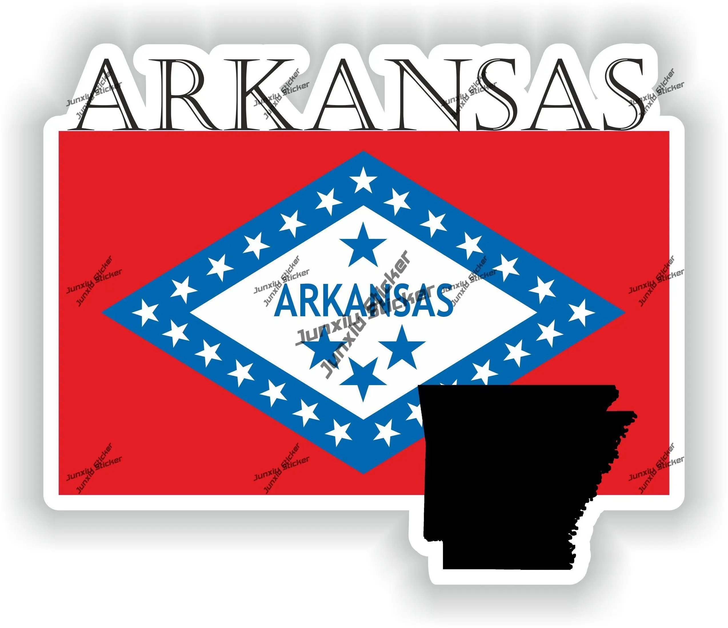 

Arkansas Sticker Flag Outline Sticker Coat of Arms of Arkansas Decal for Car SUV Laptop Book Anti Scratch Decoration Accessories