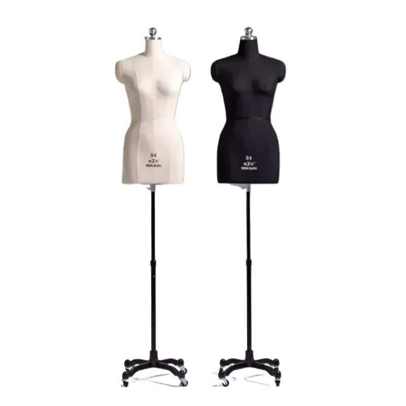 Sewing Female Tailor Mannequin Body for Clothes Design and Bust Dress Form Stand Metal Base Model Mannequin Display Stand