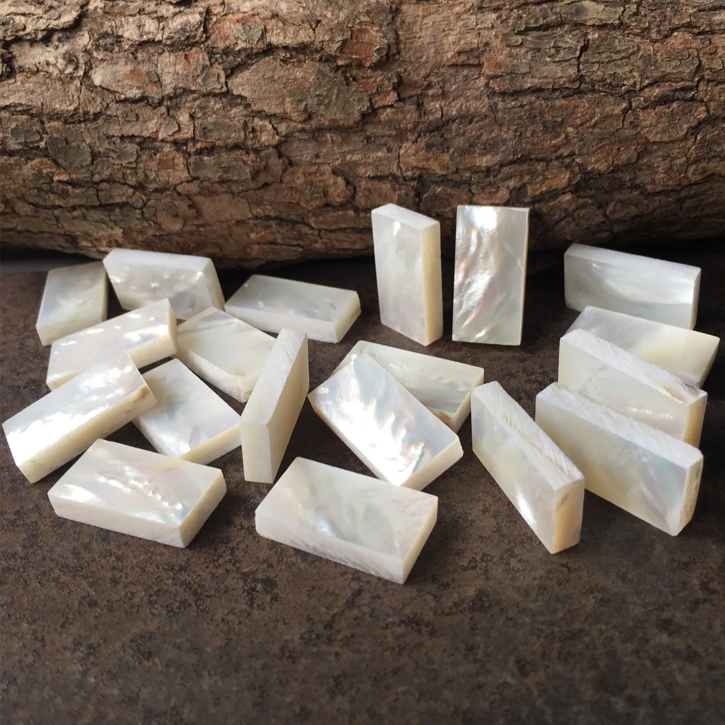 25x13x5mm White Natural Mother of Pearl Shell Slice for Musical Instrument Accessories and Wood Inlay DIY Carved Material