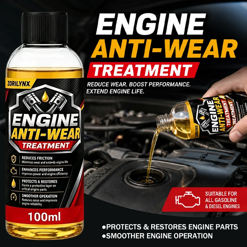 Automotive Engine Anti Wear Treatment Motor Oil Additive Protects Critical Parts Improves Engine Efficiency 100ml - ZORILYNX