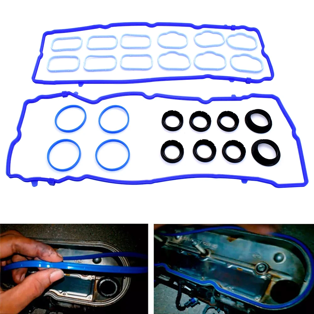 

Silicone 3.6L V6 Valve Cover Gasket Set 5184596AE Intake Manifold Gasket Car Fuel Injection Gasket Replace for Dodge Challenger