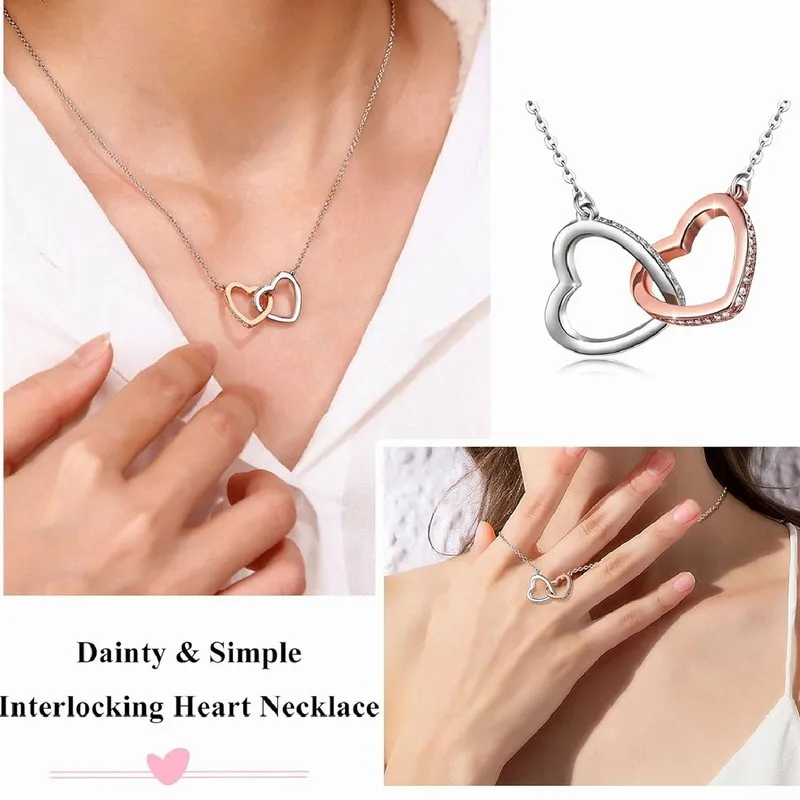 مجموعة هدايا قلادة على شكل قلب لمجوهرات عيد ميلاد الابنة من الأب مع بطاقة تهنئة للتخرج والمناسبات الخاصة للنساء #6