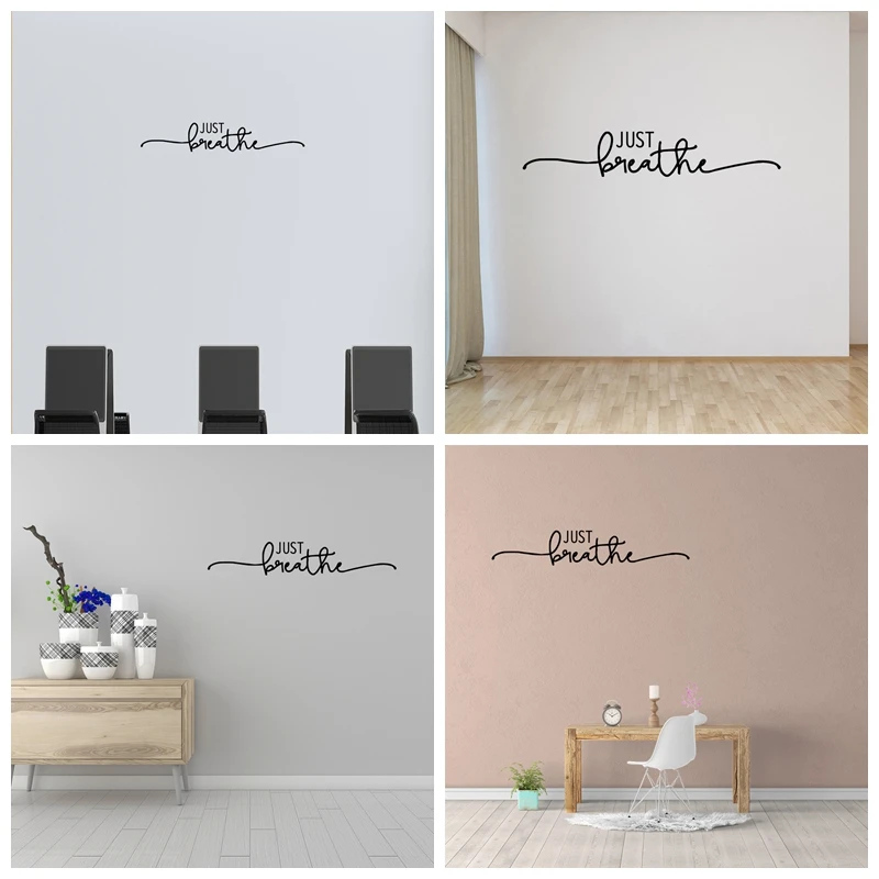 

1 pc simple words Art Decal Wall Stickers Pvc Material vinyl wallpaper Living Room Bedroom Wall Art MURAL Drop Shipping