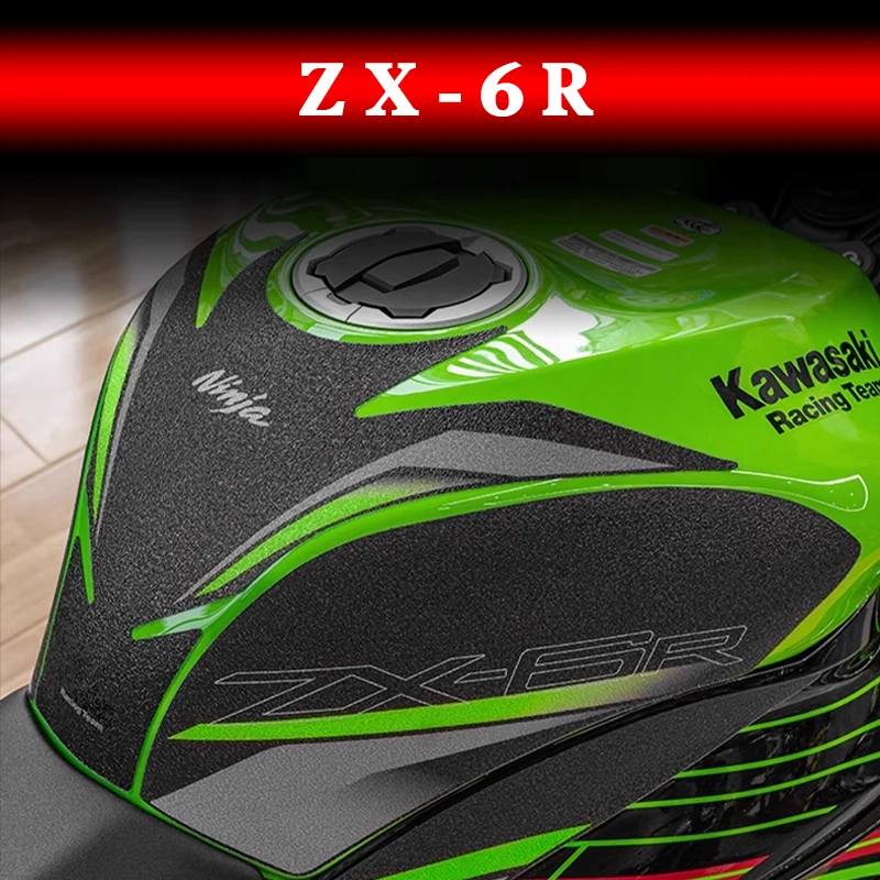 

Kawasaki ZX6Нескользящая наклейка на топливный бак, защитная наклейка для тела, износостойкая наклейка из рыбьей кости, детали для модификации, аксессуары