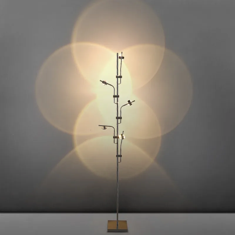 Nordic postmodern creative simplicity light luxury creative LED projection light living room art back wall atmosphere floor lamp