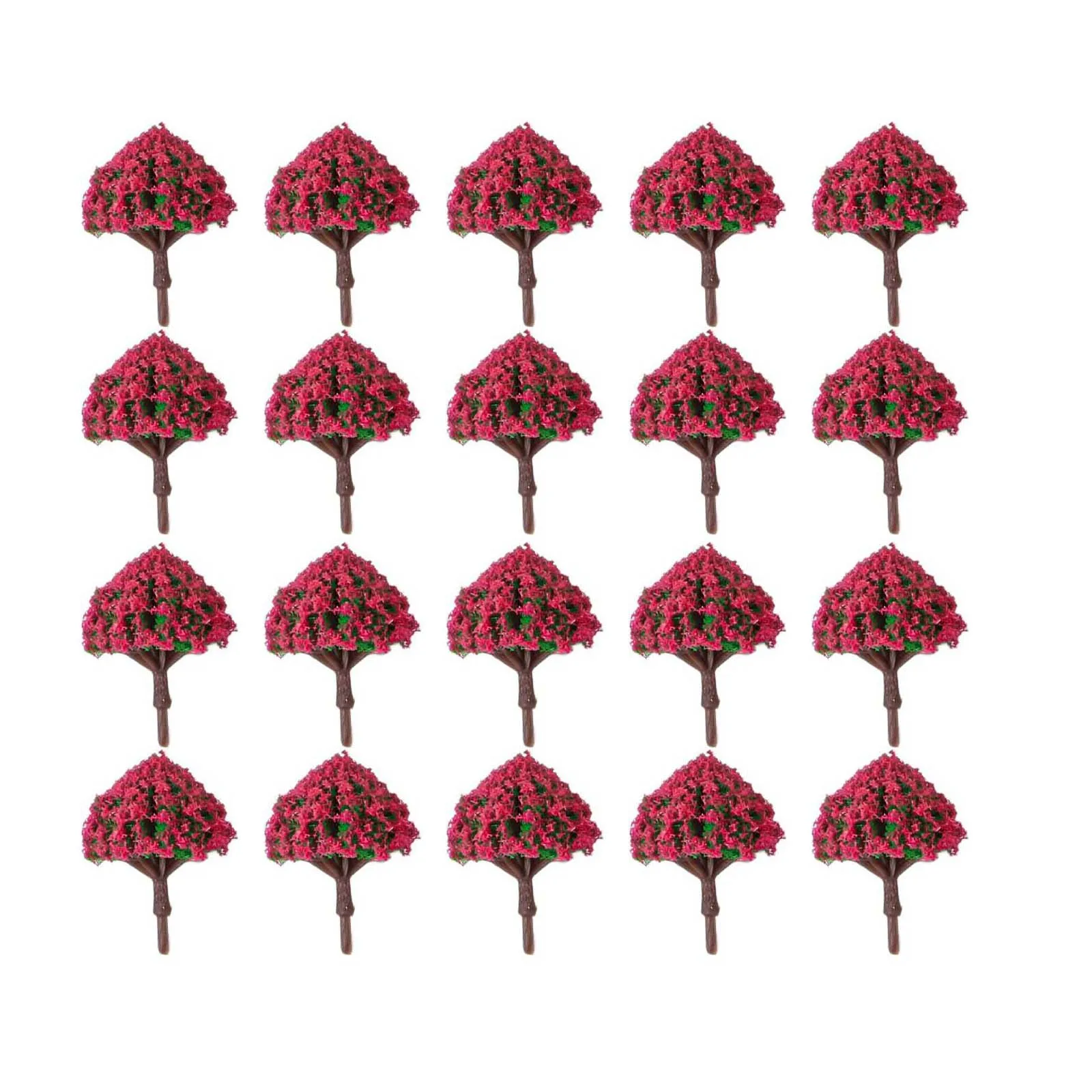 DIY Landscape Scenery Flower Model Tree Landscape Decor 20Pcs 3CM DIY Lifelike Miniature Flower Tree Realistic