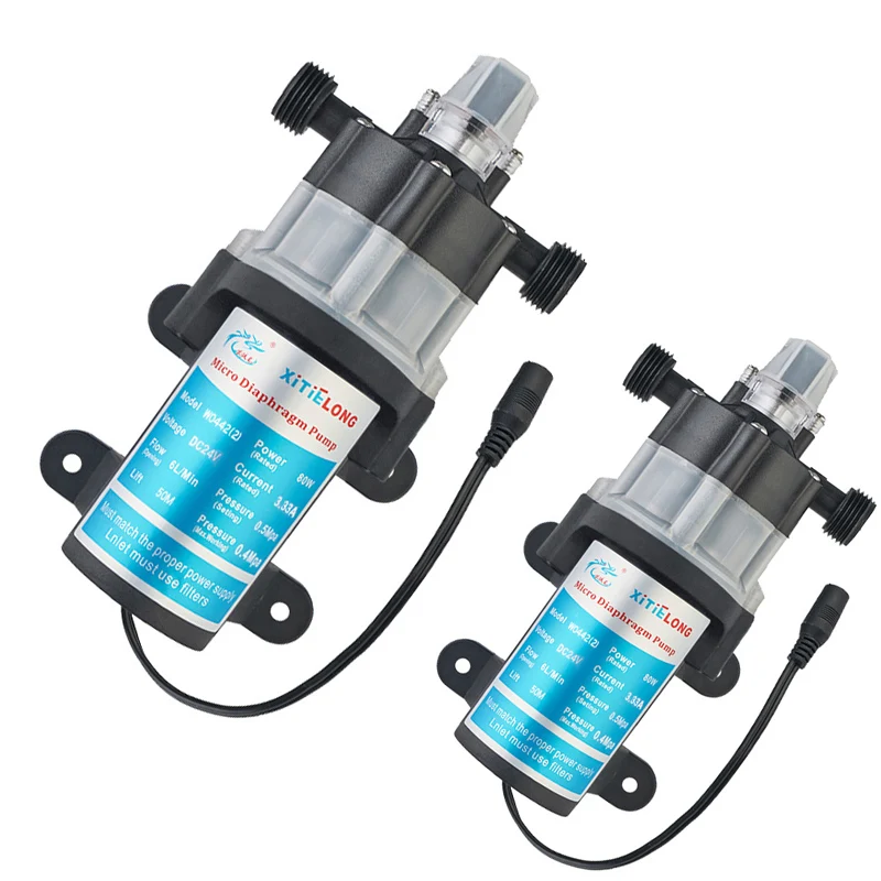 High Quality 24V 80W Electric Diaphragm Water Pump Low-Noise Self-Primed Household Water Heater Booster Pump for Liquid Low