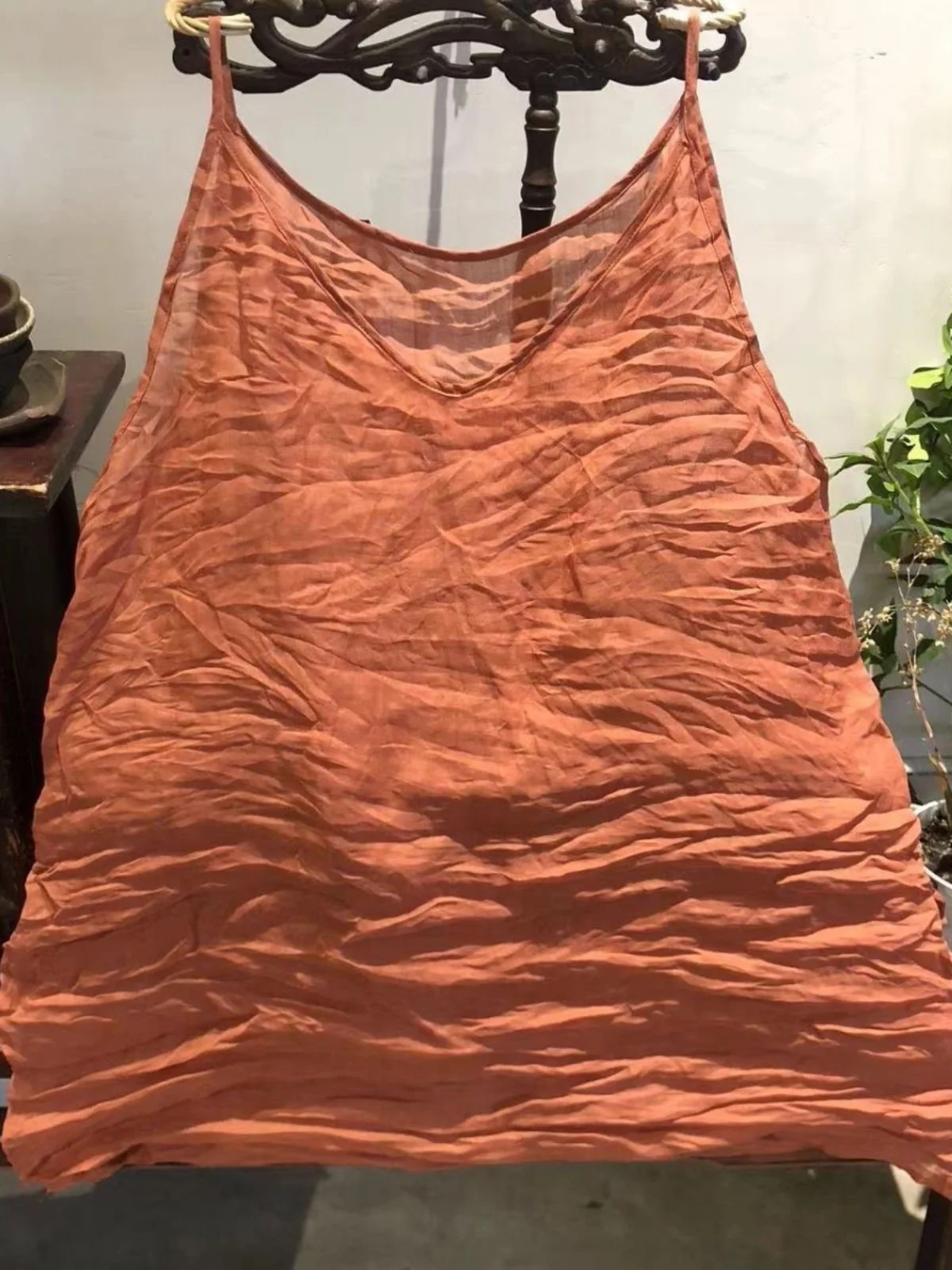 

Плиссированный цветной льняной жилет в стиле ретро с небольшим ремешком, женский тонкий дышащий свободный повседневный базовый топ