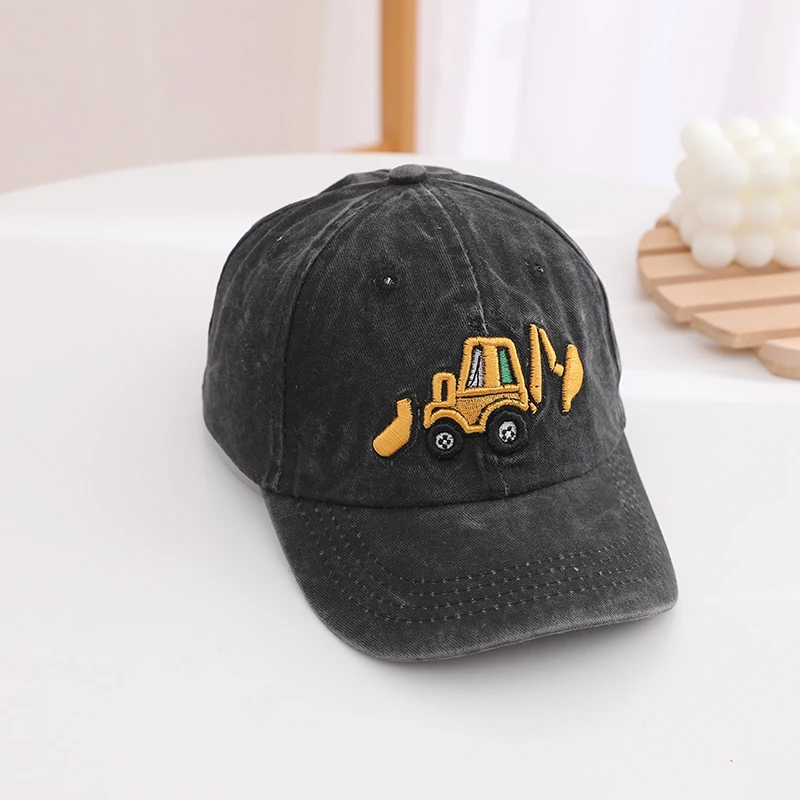 Embroidery Excavator Baseball Cap for Boys Outdoor Casual Sun Hat Spring Summer Kids Sports Basketball Children Snapback Hats image 6