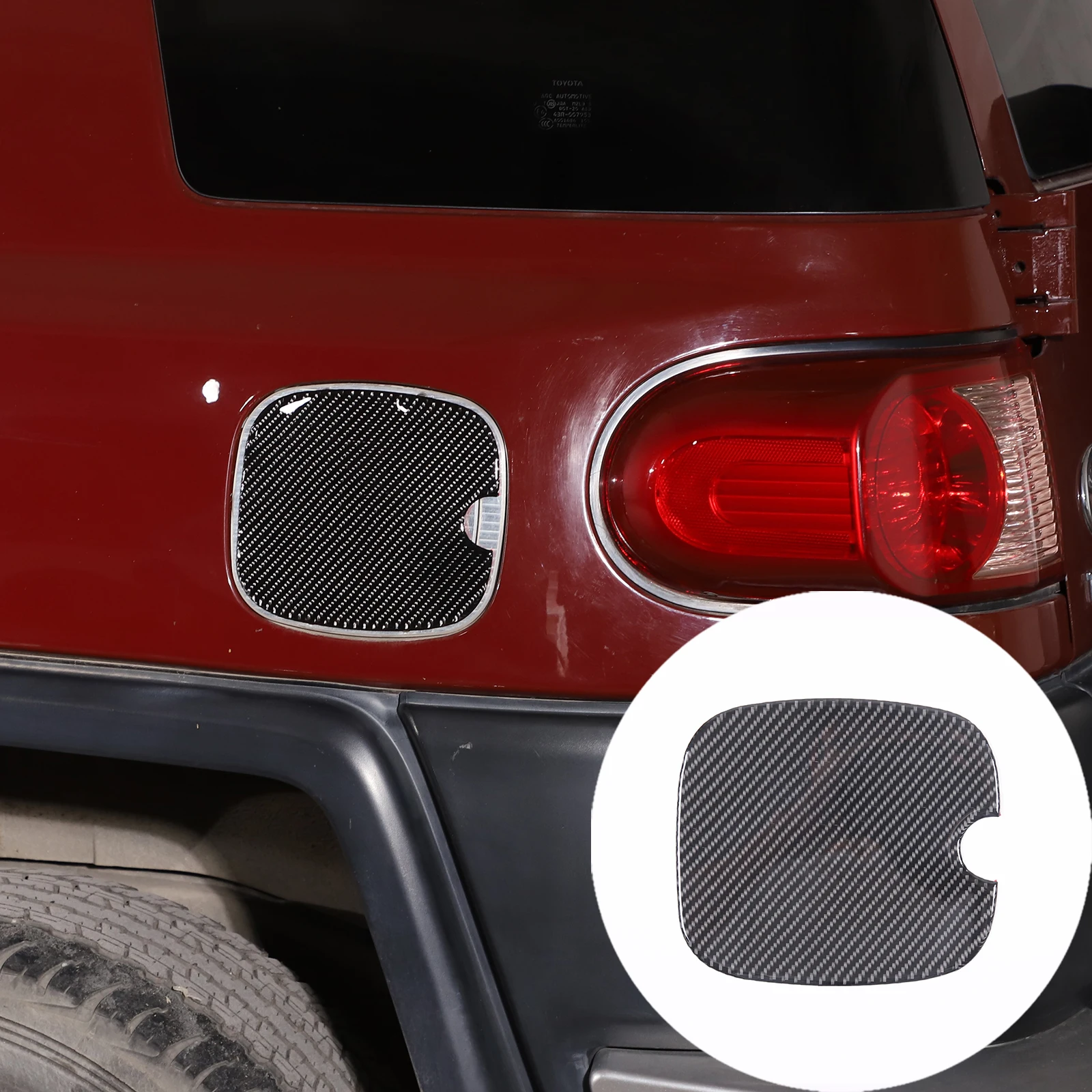 

Soft Carbon Fiber Car Fuel Tank Cap Gas Oil Protect Cover Frame Exterior for Toyota FJ Cruiser 2007-2021 Accessories