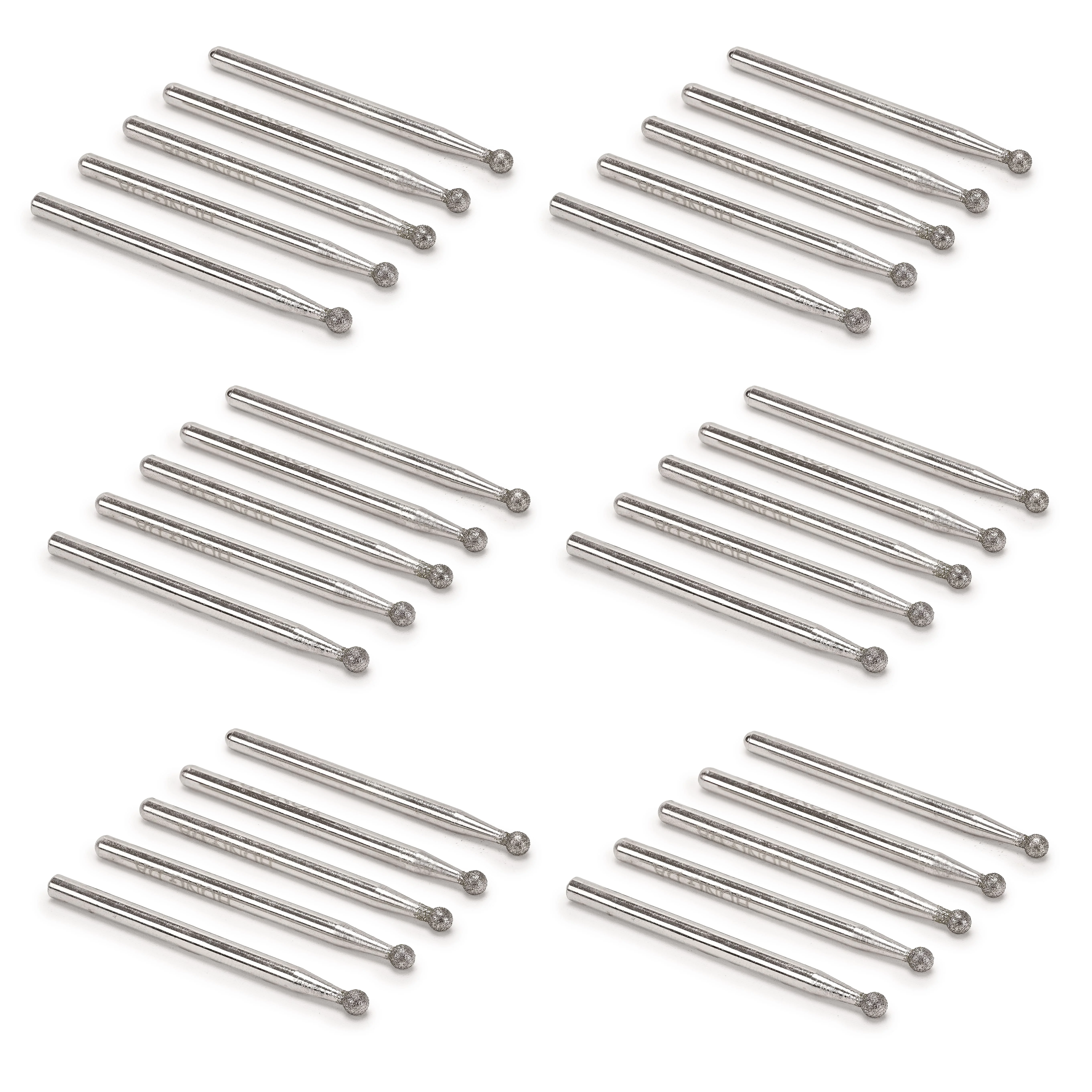 30 Pcs 3mm Diamond Drill Bits Shank 3mm for Dremel Jewelry Lapidary Tools for Rock Glass