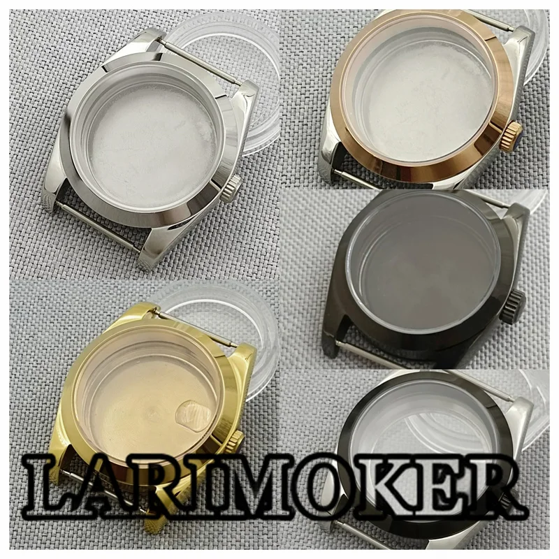 

LARIMOKER 36mm/39mm Curved bezel polished case sapphire glass fit NH35 NH36 ETA2836 Miyota 8205 8215 821A DG2813 3804 movement