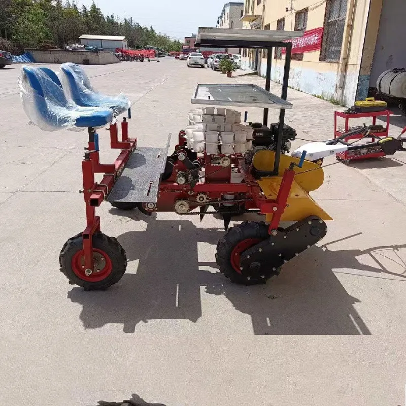 With type, transplanting machine, film-covered watering, rotary plowing and ridge-raising machine