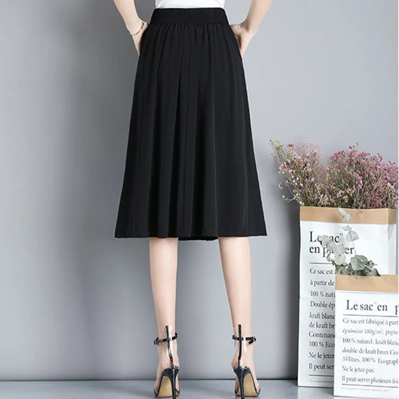 Fashion High Waist Spliced Pockets Solid Color Folds Skirts Women\'s Clothing 2023 Autumn New Loose Office Lady Princess Skirt