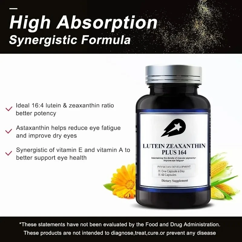 

Кукурузная желтая добавка для здоровья сухих глаз, витаминная добавка, 60 капсул