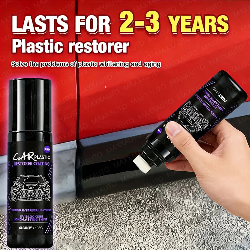 Auto Plastic Restorer Car Scratch Remover Back to Gloss Long-Lasting Coating Leather Renovator Car Polish Cleaning Product