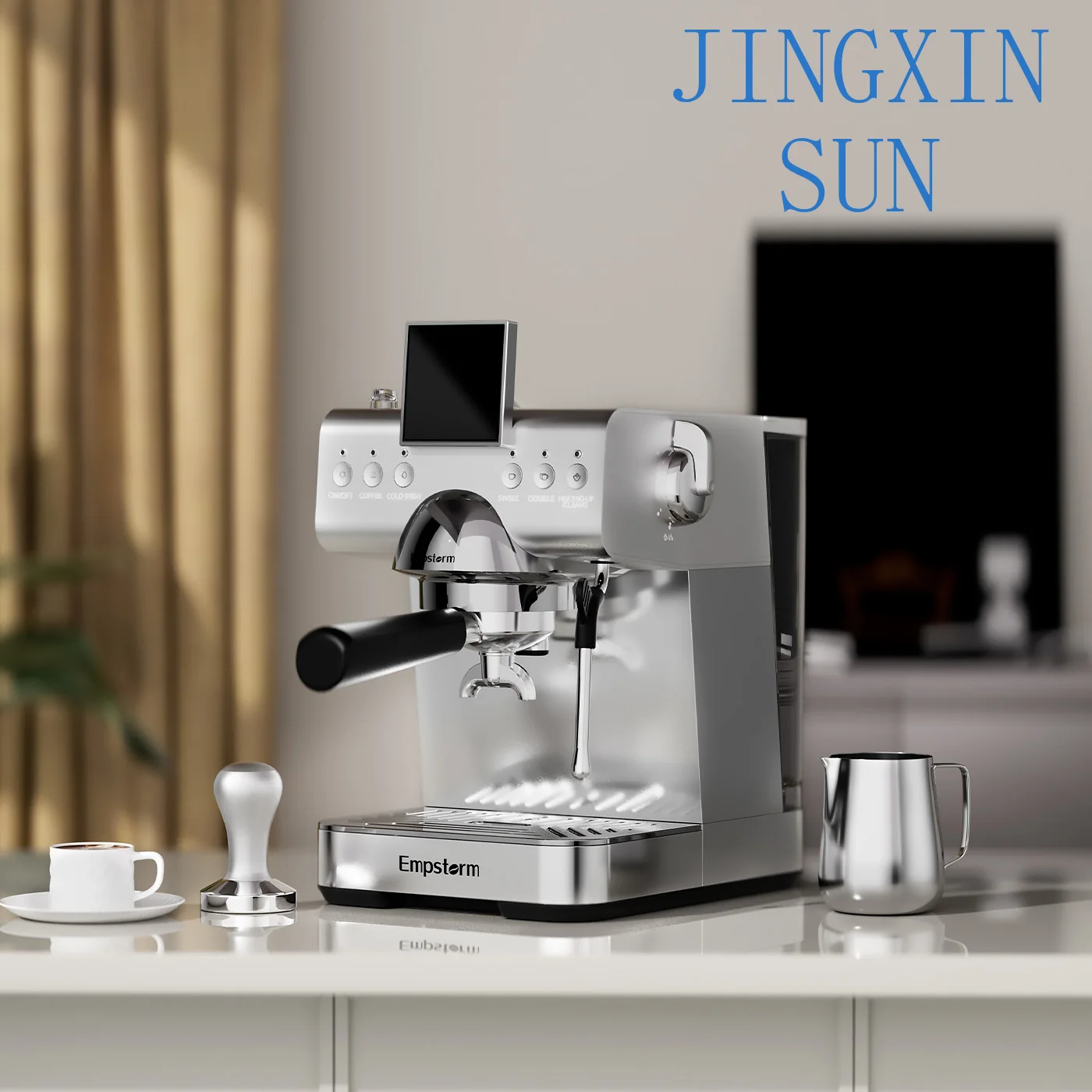 For Empstorm CB2 Cappuccino Latte Maker Electric Espresso Coffee Machine with US Plug Cold Brew System Manual Car Use