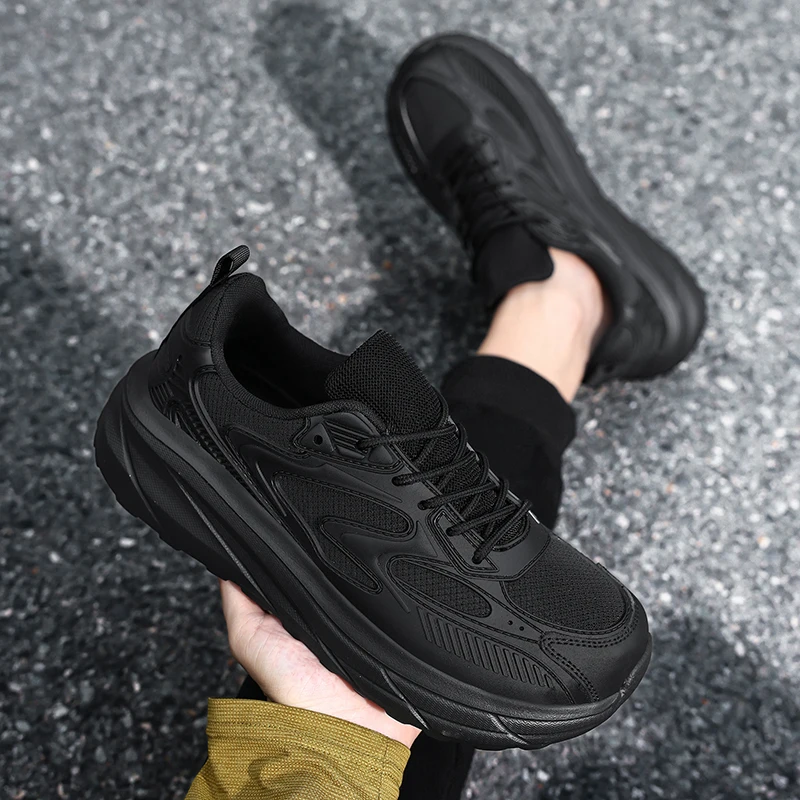 Men Wide Fit Running Sneakers Fashion Breathable Walking Fitness Shoe Comfortable Cushioning Jogging Shoes Wide Toe