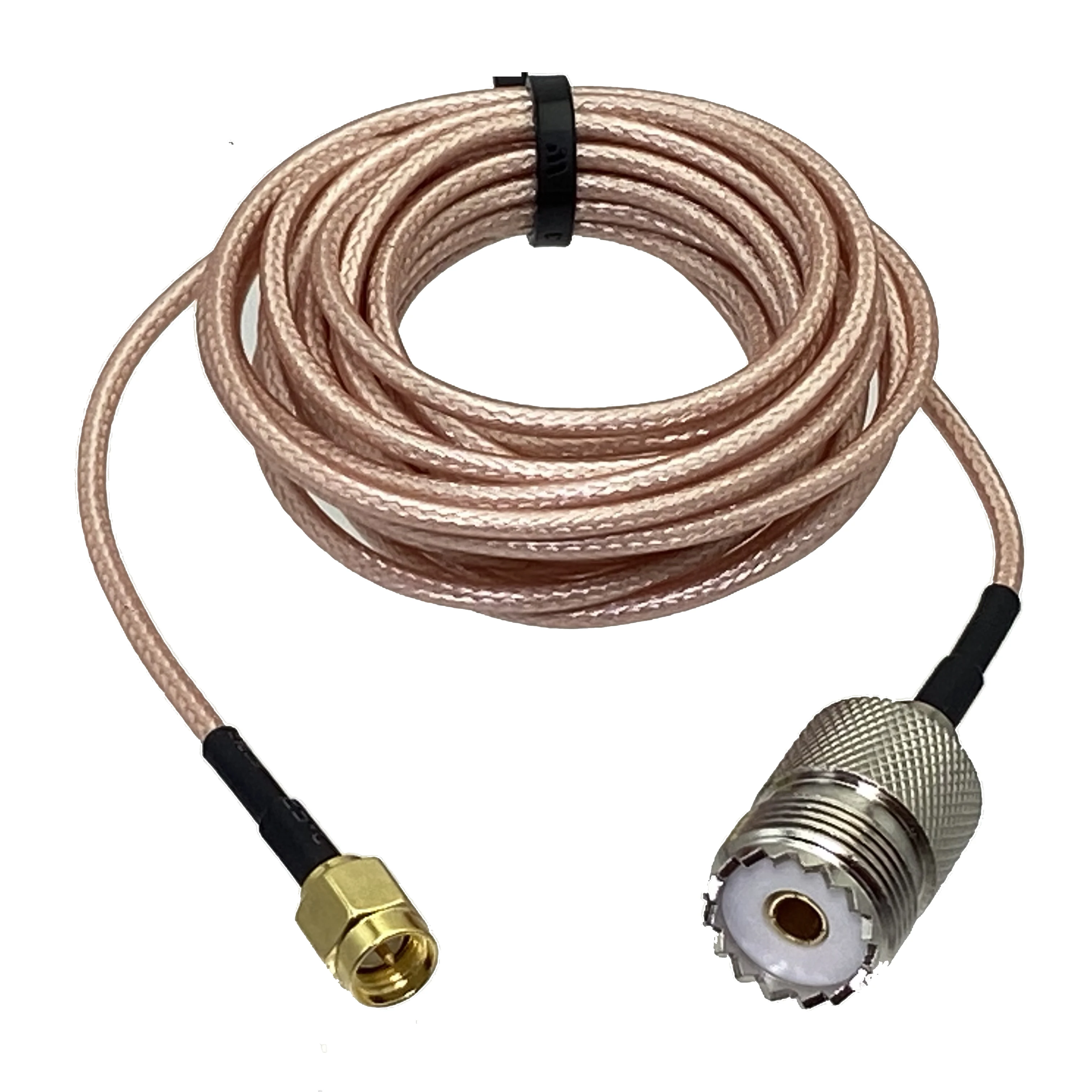 RG316 UHF SO239 Female to SMA Male RF Coaxial Jumper Cable Pigtail Connector, 4-inch to 5-meter Length