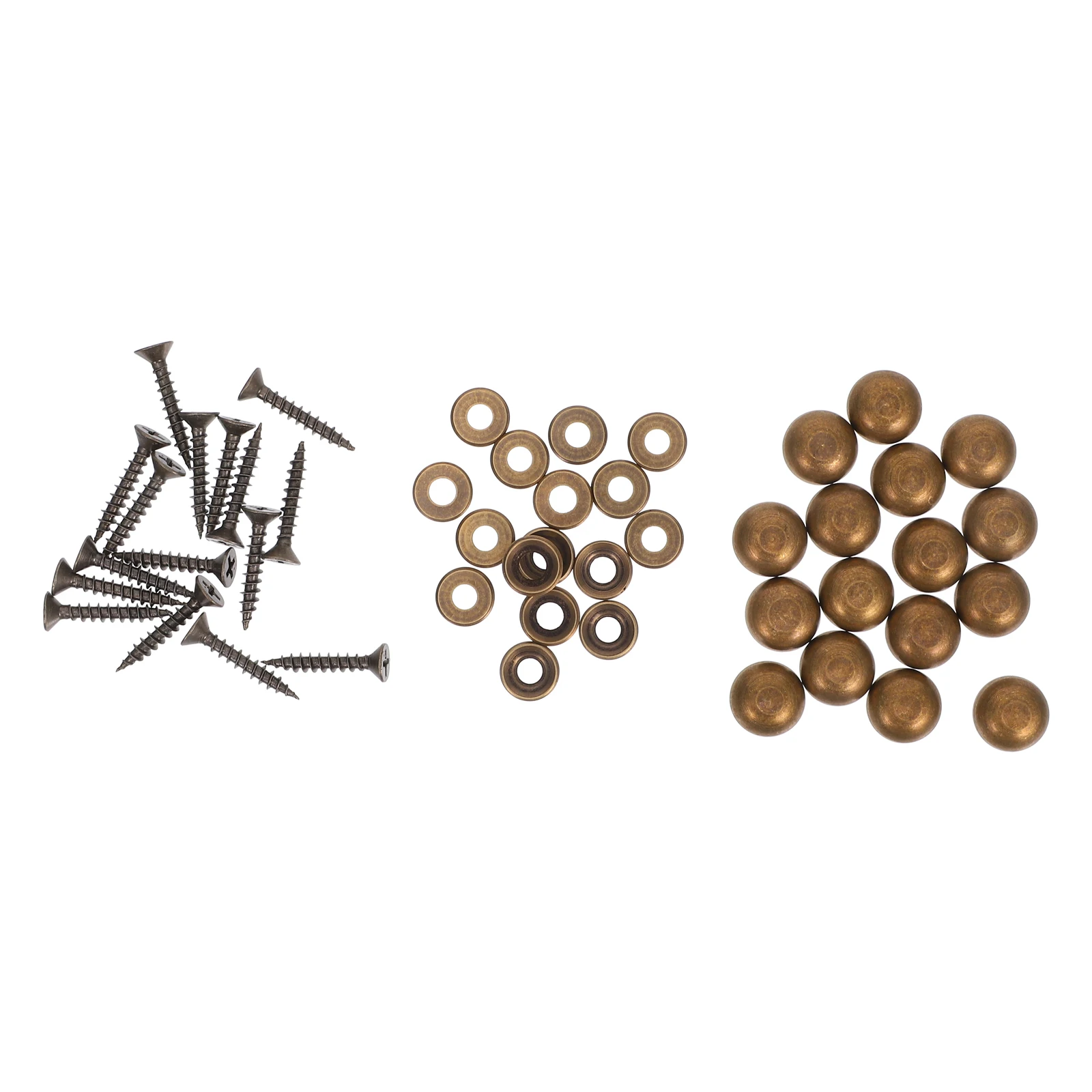 

Thickened Copper Glass Mirror Nail Advertising Board Nail Self Tapping Screw Flat Nail With Cap 16 Pcs Screws