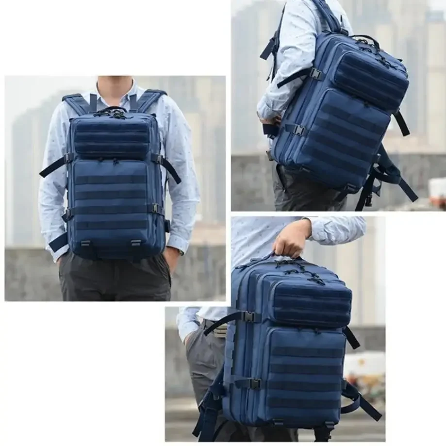 Mochila táctica militar del ejército de 60L, mochilas de viaje de gran capacidad para hombres, bolsas multifuncionales impermeables para deportes al aire libre