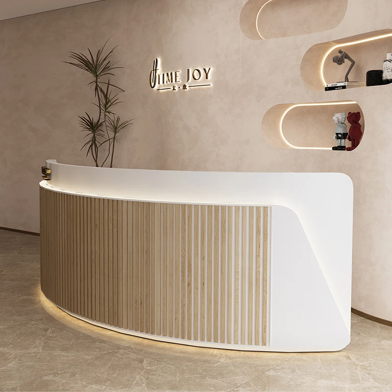 For the company's front desk custom bar counter baking paint reception desk beauty salon checkout page simple