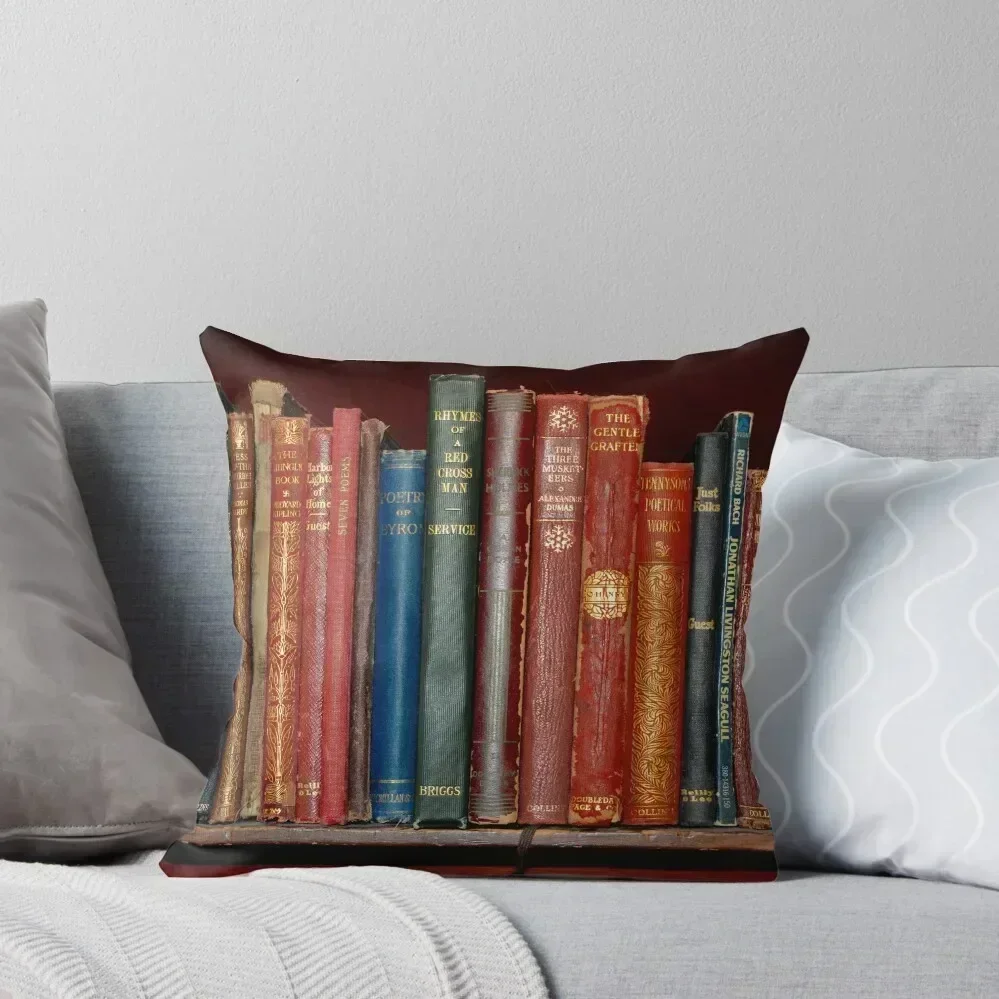 

Mini library ~ of Classic books Throw Pillow home decor items Room decorating items Covers For Sofas Cushion Child pillow