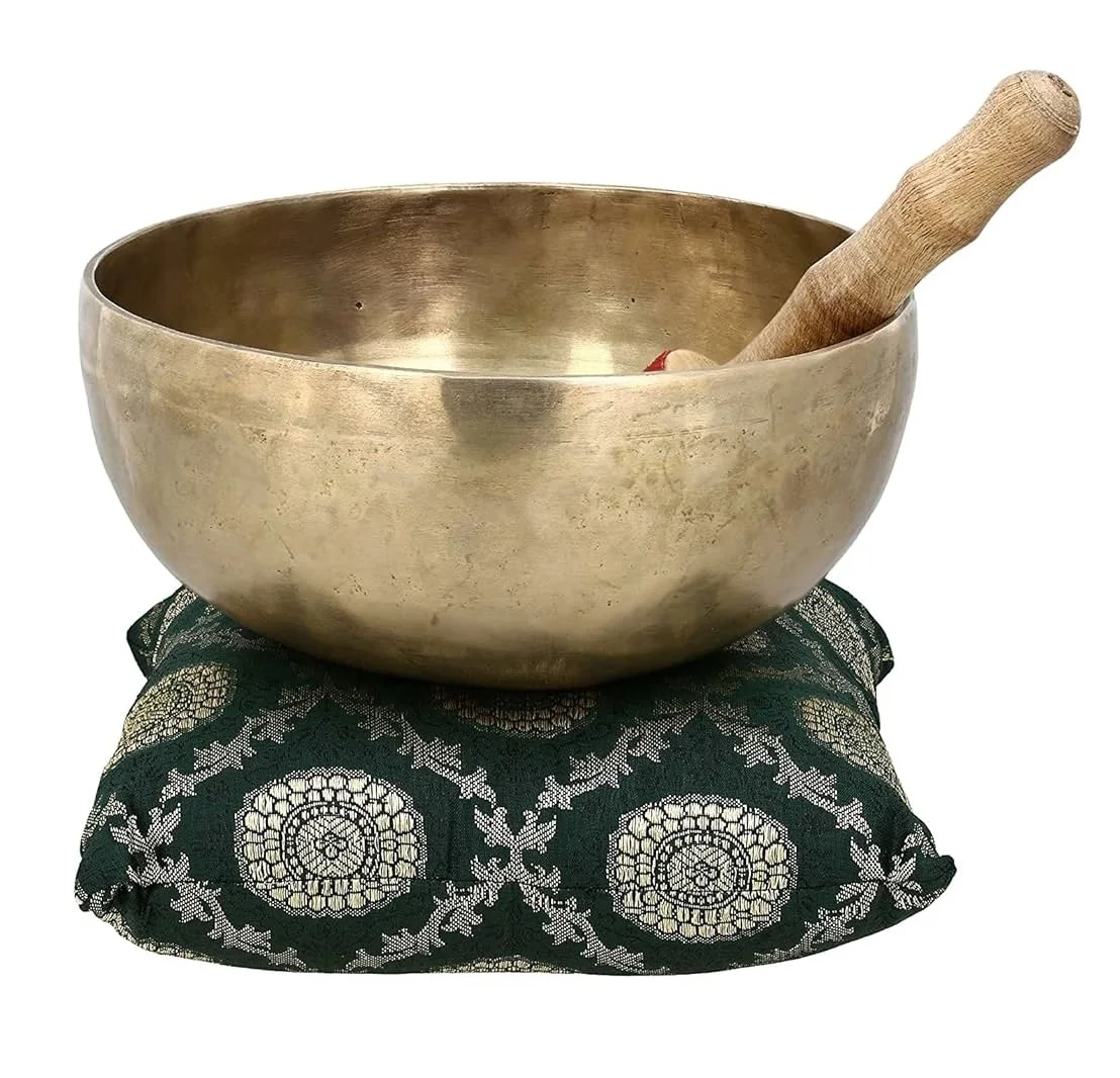 Large Size Metal Singing Bowl Round Healing Meditation Music Bowl Yoga Therapy Buddha Bowl.