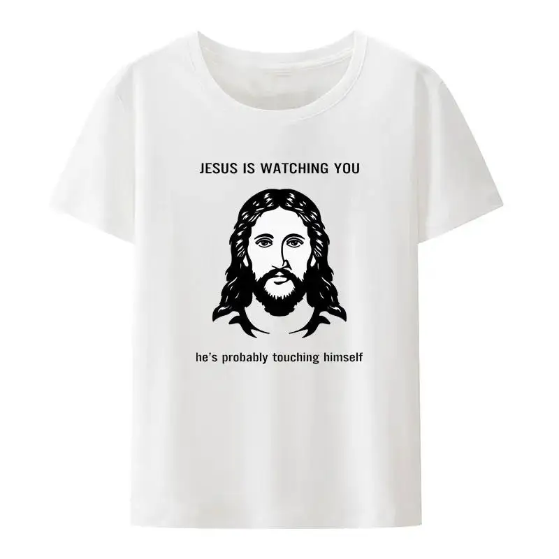 Jesus Cross Fit Graphic Print T Shirt Men Women Funny Gym Enthusiast Casual Short Sleeve Plus Size T Shirt Unisex