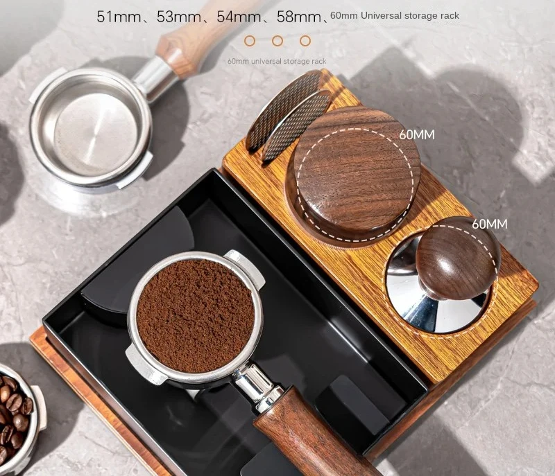 Removable coffee solid wood pressing seat, filling seat with slag box, Italian coffee machine matching