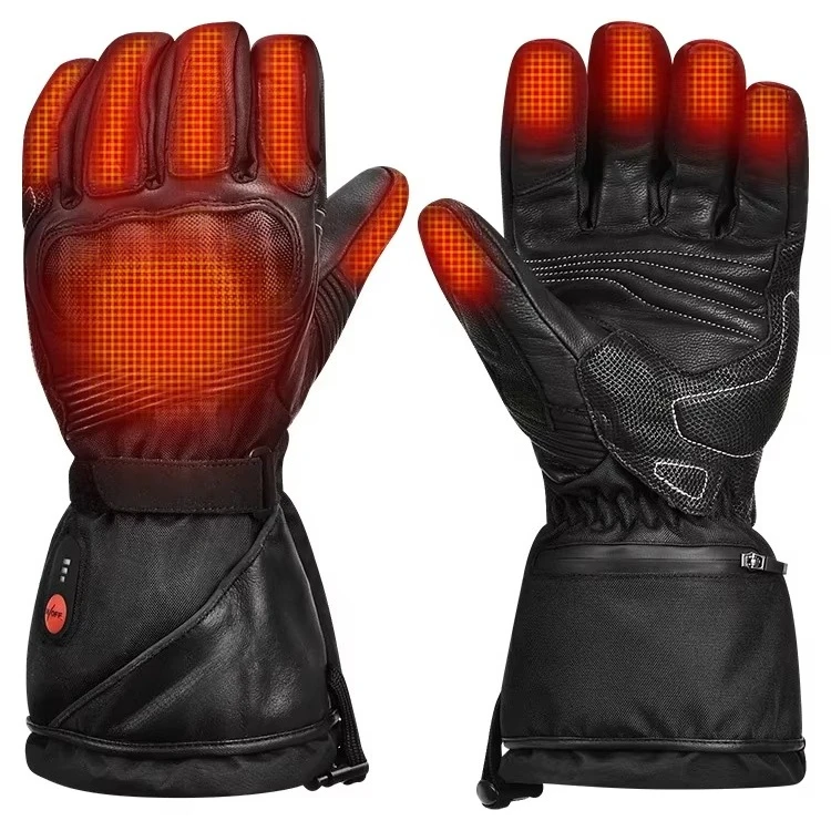 Rechargeable Anti-Slip Ski Gloves Waterproof Winter Warmer with Touchscreen for Heated Motorcycle Riding