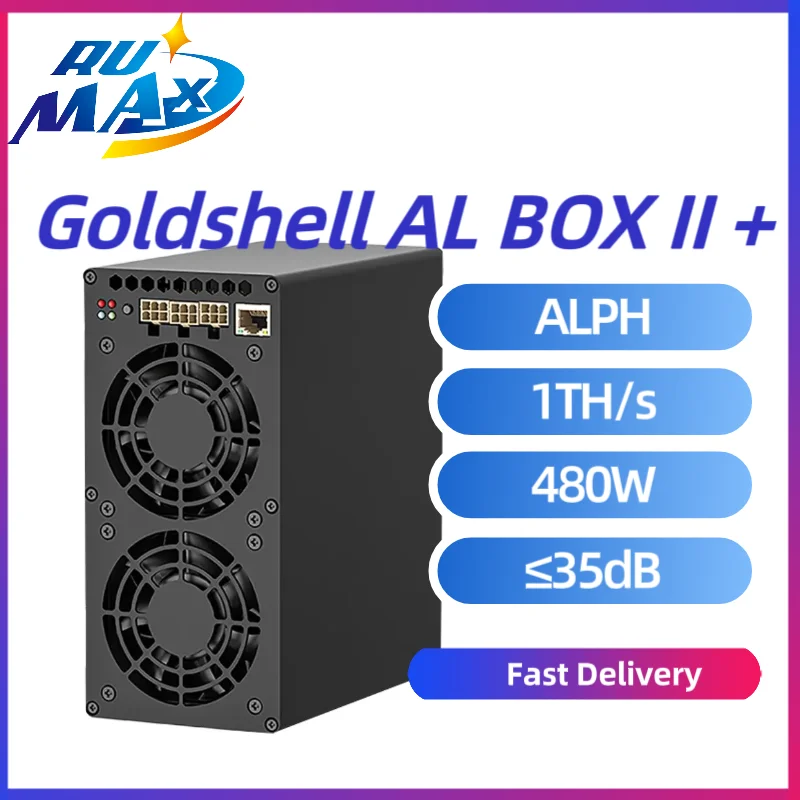 

New Goldshell AL BOX II plus 1Th/s 480W ALPH Miner Blake3 Algorithm Alephium Miner AL BOX 2 + Goldshell Albox ii+ ALPH Mining