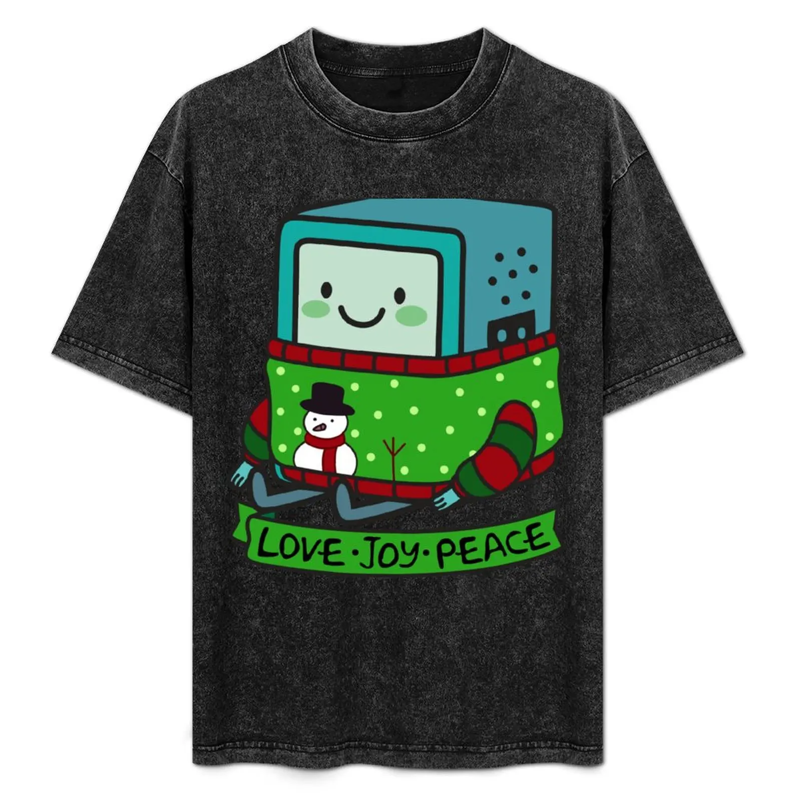 

BMO LOVE JOY PEACE T-Shirt Casual Streetwear Short Sleeve Tee