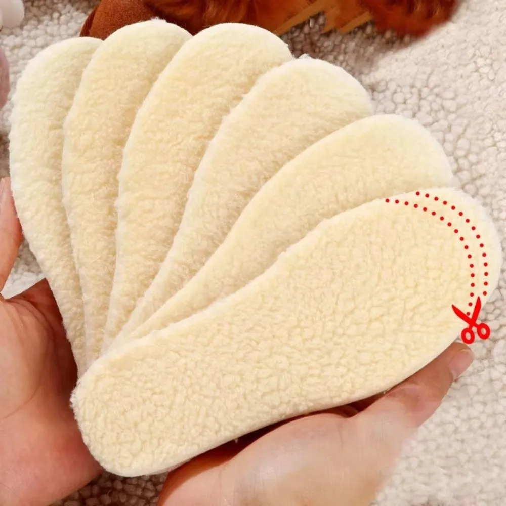 

Comfortable Thicken Winter Insole Breathable Soft Cashmere Insoles Thermal Insert Insole Universal Snow Boots