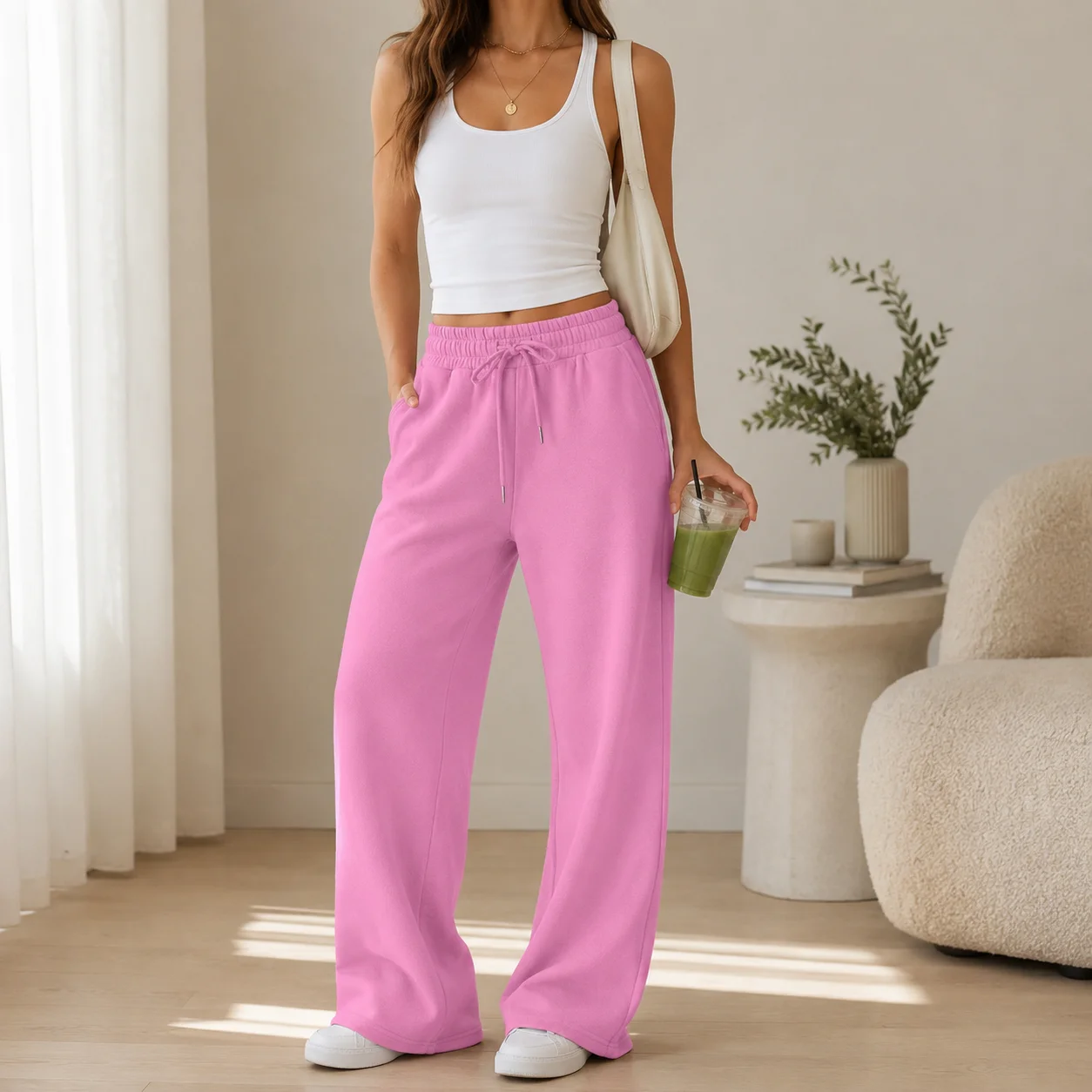 Women Shoes Joggers - Женские повседневные спортивные брюки-джоггеры с широкими