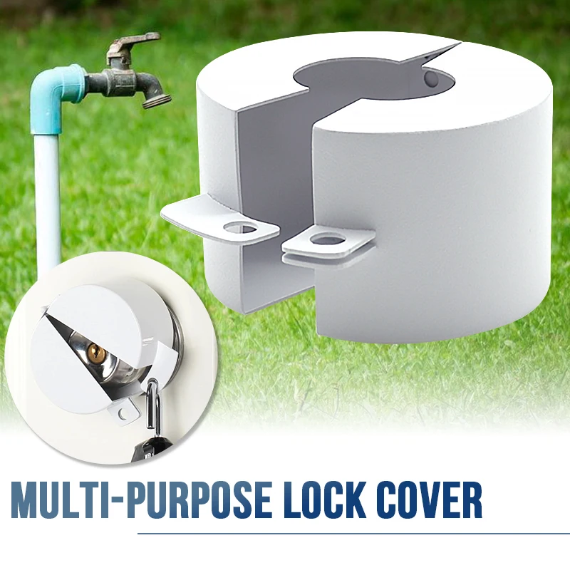 Бежевая система наружного замка, водонепроницаемая прочная металлическая крышка для крана для сада, заднего двора, зимние чехлы для крана, уличный замок с патрубком